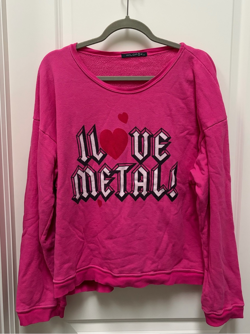 Wildfox Bright Pink Pullover Sweatshirt